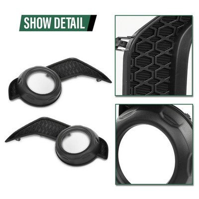 Solid Spare Fog Light Bezel Lamp Trim Left+Right Side Fit For 2014-2020 Toyota 4Runner