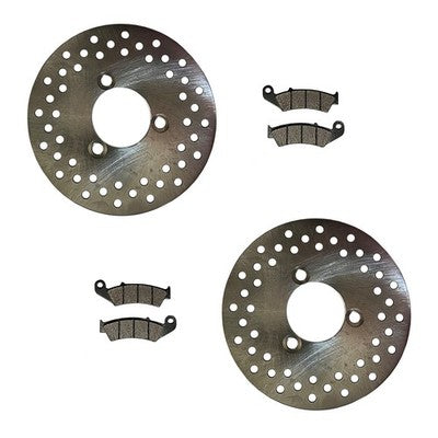 Solid Spare Front Disc Brake Rotors Brake Pads 1988-1989 for Honda TRX250R Fourtrax 250R 2x4