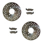 Solid Spare Front Disc Brake Rotors Brake Pads 1988-1989 for Honda TRX250R Fourtrax 250R 2x4