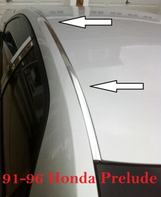 For 1991-1996 HONDA PRELUDE CHROME ROOF TRIM MOLDING KIT