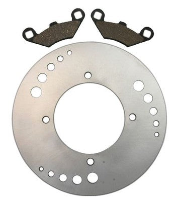 Solid Spare Front Disc Brake Rotor & Semi-Metallic Pads fits Polaris 2007-2011 Hawkeye 300