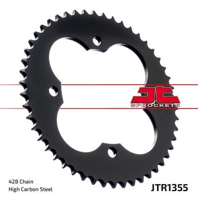 Solid Spare JT Sprockets 50 Tooth Rear Steel Sprocket for Honda TRX125 FourTrax 1987-1988