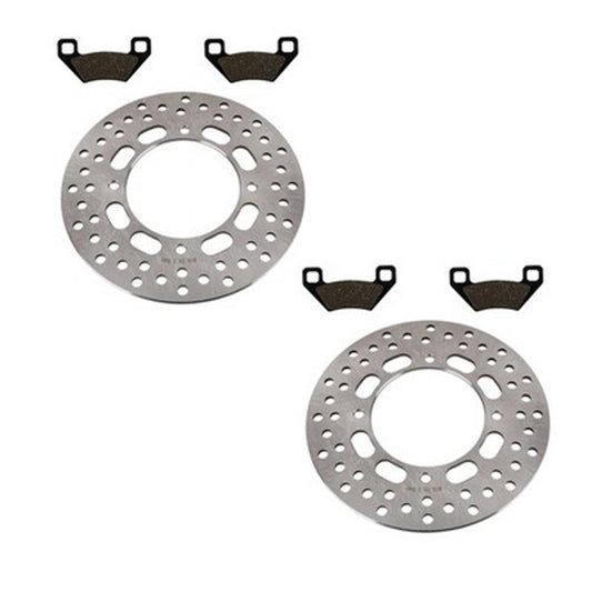 Solid Spare Front Brake Rotors & Semi-Metallic Pads for Arctic Cat 350 4x4 Auto 2011-2012