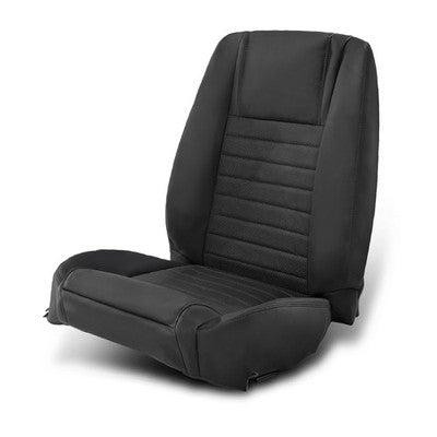 Solid Spare Fit For 2005-2009 Ford Mustang GT Deluxe Driver Bottom-Top Perforated Seat Cover