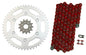 Solid Spare Red 520x114 Drive Chain & 13/48 Sprockets for Kawasaki KX250 1999 2000 2001