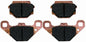Front Semi-Metallic Brake Pads for Kawasaki Bayou 300 2x4 for 1988-2004 2WD ONLY