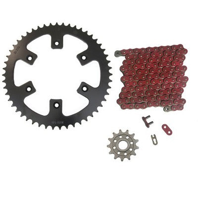 Solid Spare Red 520x114 Drive Chain & 13/51 Sprockets for Honda CRF250R fits 2004-2009