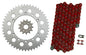 Solid Spare Red 520x114 Drive Chain & 13/49 Sprockets for Kawasaki KX250 2002 2003 2004