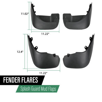Solid Spare Mud Flaps Splash Guards Fit For 2014-2016 Range Rover Sport w/ Running Board