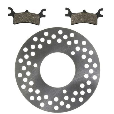 Solid Spare Rear Disc Brake Rotor & Brake Pads 2005-2012 fits Polaris Scrambler 500 4x4