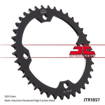 Solid Spare JT Sprockets 38 Tooth Rear Steel Sprocket 38T for Yamaha YFZ450 YFZ450R YFZ450X