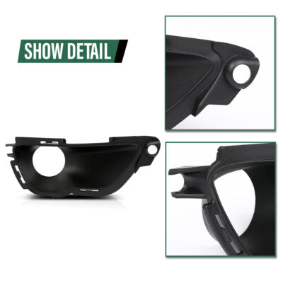 Solid Spare Fit For 16-2022 Jeep Grand Cherokee Bumper Fog Light Bezel Lamp Trim Right Side