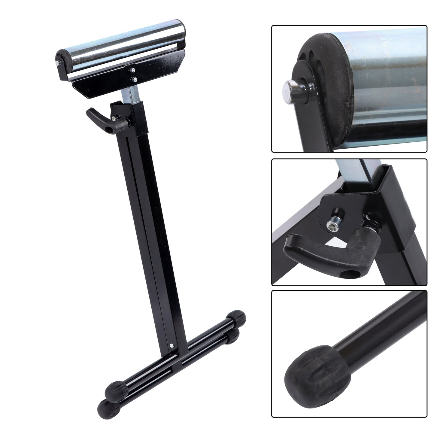Solid Spare 2 PCS 132 Lbs Load Capacity Folding Roller Stand, Adjustable 26-3/4" to 42-1/5"