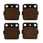 Front & Rear Semi-Metallic Brakes Pads for Honda ATC200X 3-Wheeler for 1986-1987