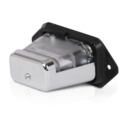 Solid Spare LED License Plate Light For Boat Trailer UTV ATV Chrome 12V DC Surface-Mount DOT