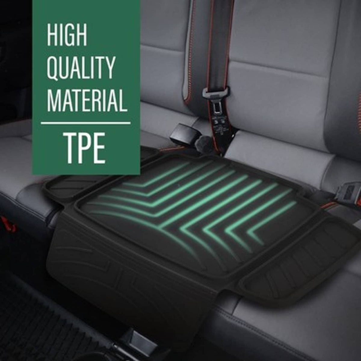 Solid Spare TPE Car Seat Protector | Waterproof, Anti-Slip for Baby & Child Seats Gray