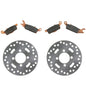 Solid Spare 2 Front Disc Brake Rotors & Semi-Metallic Brake Pads for Yamaha Raptor 250