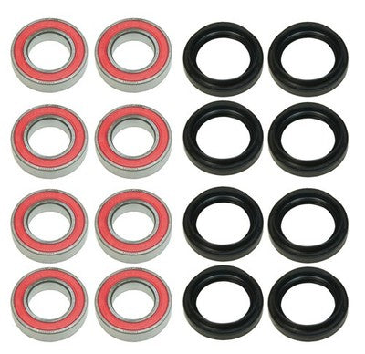 Solid Spare Front AND Rear Wheel Bearing & Seal Kit for Yamaha Grizzly 660 4x4 YFM660FW 2002