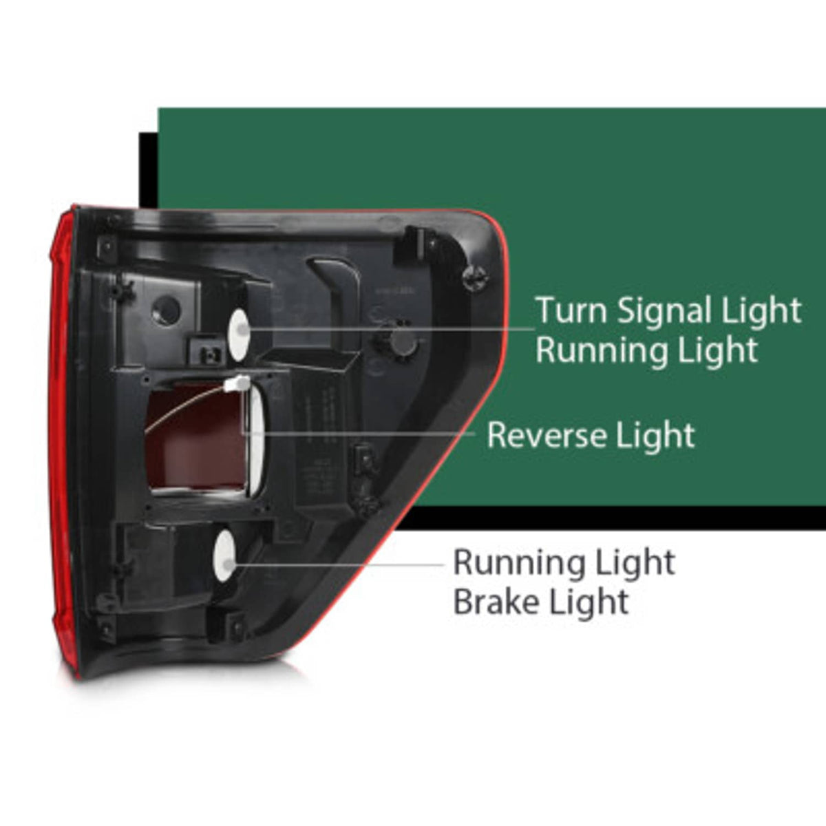 Solid Spare Fit For 2021-2023 Ford F-150 XLT w/ Blind Spot TaiL Light Brake Lamp Left Side