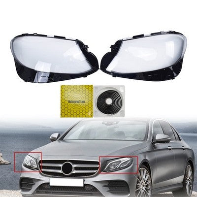 For 2017-2020 Mercedes E Class W213 Left & Right Headlamp Headlight Lens Cover