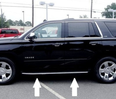 CHROME RUNNING BOARD TRIM MOLDING PACKAGE For 2015-2020 CHEVY TAHOE SUBURBAN