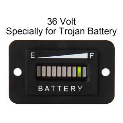 36V EZGO Club Car Yamaha Golf Cart Battery Indicator Meter - TROJAN BATTERIES