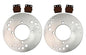 Solid Spare 2 Front Disc Brake Rotors & Semi-Metallic Pads for Honda Rancher 420 2007-2013