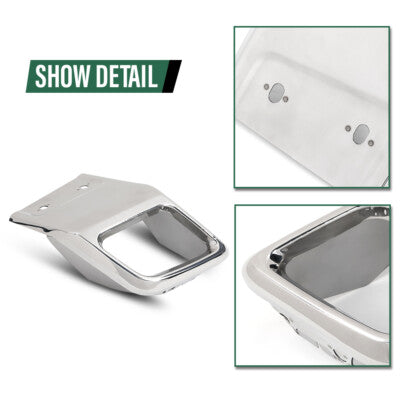 Solid Spare Rear Bumper Exhaust Tube Trim Fit For 10-18 Land Rover Range Rover Evoque
