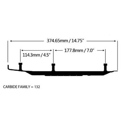 Solid Spare Bottom Line 6" DUAL Carbide Many 2016-2019 Arctic Cat Utility Sleds - SOLD EACH