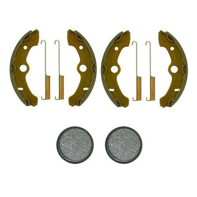 Solid Spare Front Brake Shoes & Rear Brake Pads for Yamaha Big Bear 350 4x4 fits 1989-1995
