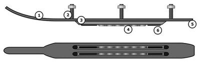 Solid Spare Bottom Line 4" DUAL Runner Carbides fits Polaris IQ Dragon Switchback Rush