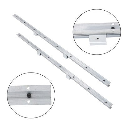Solid Spare 2Pcs SBR20-1500mm Linear Shaft Rail W/ 4Pcs SBR20UU Square Type Bearings Block