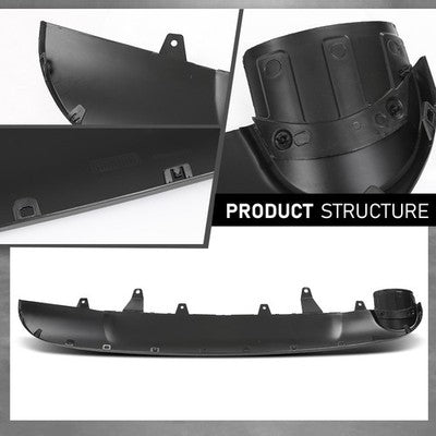 Solid Spare Valance Fit For 2016-2018 Toyota RAV4 Bumper Guard Plastic Textured Rear Lower