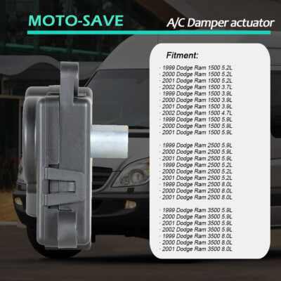 Solid Spare 5104879AA A/C Damper actuator Fit For 1999 2000 2001 Dodge Ram 1500 2500 5.2L V8