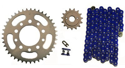 Solid Spare Blue 525x118 O-Ring Chain & 15/41 Sprockets for Honda Shadow VLX 600 1989-2007