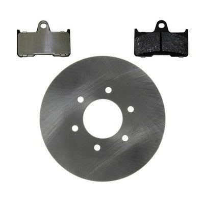 Solid Spare Rear Disc Brake Rotor & Semi-Metallic Pads for Yamaha Grizzly 660 fits 2002-2008
