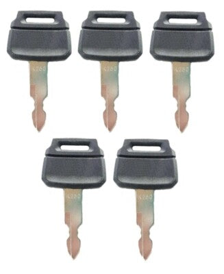 (5) Keys For Kobelco New Holland Case Excavators Kawasaki Loader K250