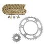 Solid Spare Gold 525x108 O-Ring Chain & 16/46 Sprockets for Honda CBR600F4i fits 2001-2006