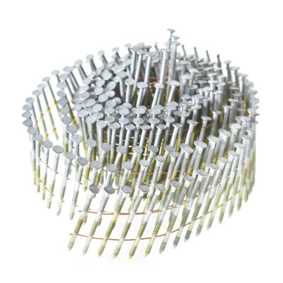 Solid Spare 3600Pcs Siding Nails 1-1/2 x .092 15 Degree Collated Wire Coil Full Round Head