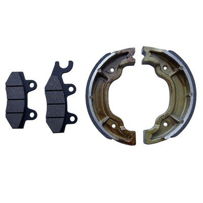 Front Semi-Metallic Brake Pads & Rear Brakes Shoes for Yamaha TT-R230 2005-2026