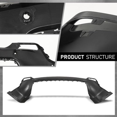 Solid Spare Rear Lower Bumper Cover Fit For 2019-2023 Jeep Cherokee 68407957AA CH1100A49
