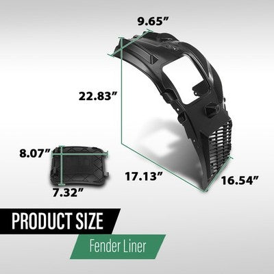 Solid Spare Fender Liner Fit For 17-23 BMW 530i xDrive G30 Sedan Front Passenger Side Inner