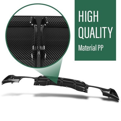 Solid Spare Rear Bumper Diffuser Carbon Look Fit For 14-20 BMW F32 F33 F36 4 Series M Sport