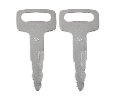 Solid Spare (2) Ignition Keys For Nissan Forklift Heavy Equipment NEW # 1A, KEY00-GB01A