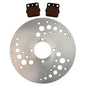 Solid Spare Rear Disc Brake Rotor & Semi-Metallic Pads for Yamaha Raptor 125 2011 2012 2013