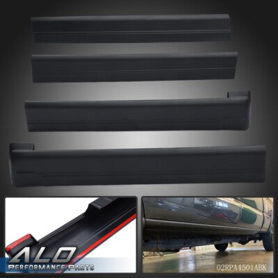 Solid Spare Rocker Panel Protector Guard Covers Fit For 01-06 Silverado/GMC Sierra Crew Cab