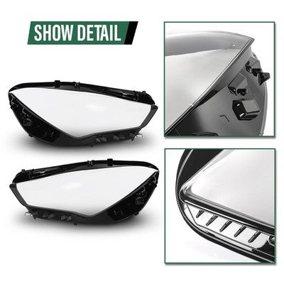 Solid Spare Fit For 2020-2022 Mercedes-Benz CLA Class W118 Headlight Headlamp Lens Cover