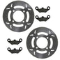 Solid Spare 2 Front Disc Brake Rotors & Pads for Polaris Trail Blazer & Trail Boss 2005-2009