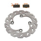 Solid Spare Front Wave Pattern Disc Brake Rotor & Brake Pads for Suzuki RM65 2003 2004 2005
