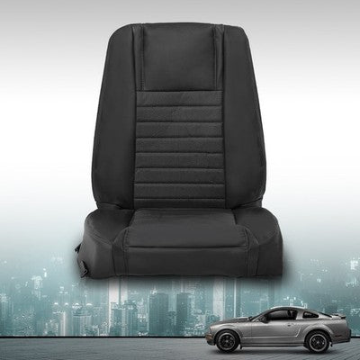 Solid Spare Fit For 2005-2009 Ford Mustang GT Deluxe Driver Bottom-Top Perforated Seat Cover